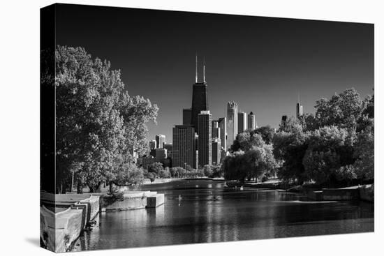 Lincoln Park Lagoon Chicago BW-Steve Gadomski-Stretched Canvas