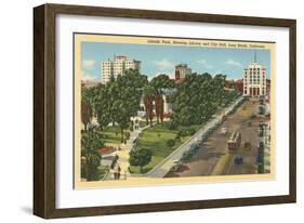 Lincoln Park, Long Beach, California-null-Framed Art Print