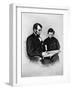 Lincoln Reading to His Son-Science Source-Framed Giclee Print