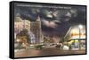 Lincoln Road, Miami Beach, Night-null-Framed Stretched Canvas