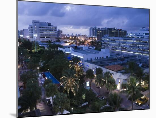 Lincoln Road Pedestrian Area, South Beach, Miami Beach, Florida, USA-Walter Bibikow-Mounted Photographic Print