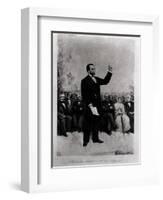 Lincoln's (1809-65) Address at Gettysburg, 1895-Stephen James Ferris-Framed Giclee Print