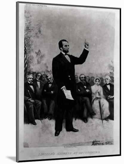 Lincoln's (1809-65) Address at Gettysburg, 1895-Stephen James Ferris-Mounted Giclee Print