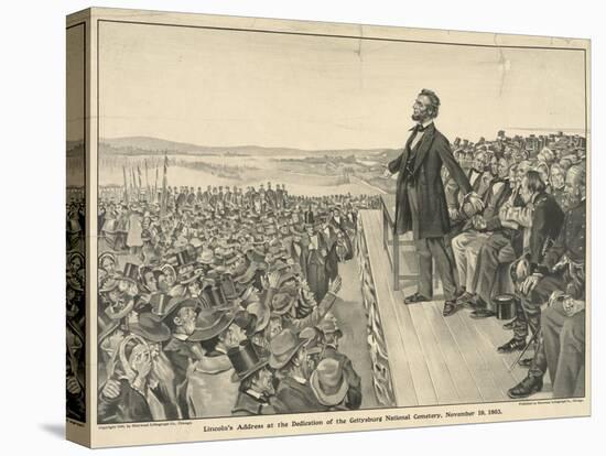 Lincoln's Address at the Dedication of the Gettysburg National Cemetery-null-Stretched Canvas