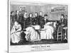 Lincoln's Death Bed, Pub. 1865-null-Stretched Canvas