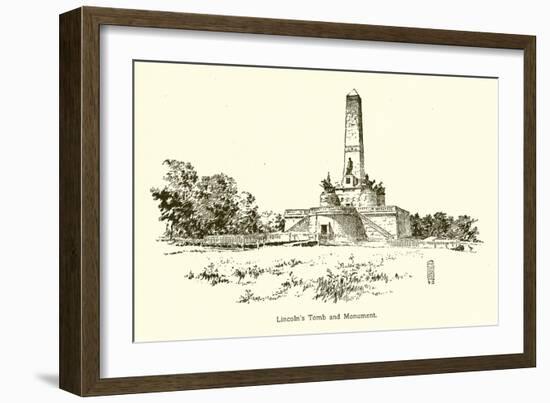 Lincoln's Tomb and Monument-null-Framed Giclee Print