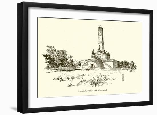 Lincoln's Tomb and Monument-null-Framed Giclee Print