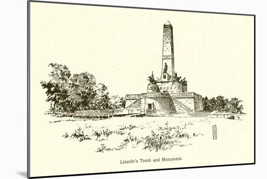 Lincoln's Tomb and Monument-null-Mounted Giclee Print