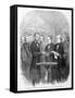 Lincoln Taking the Oath at His Second Inauguration, March 4, 1865, Published 1865-null-Framed Stretched Canvas