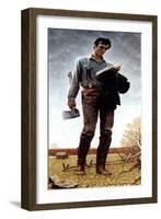 Lincoln the Railsplitter (or Young Woodcutter)-Norman Rockwell-Framed Giclee Print