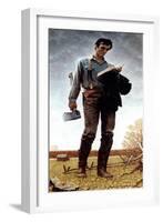 Lincoln the Railsplitter (or Young Woodcutter)-Norman Rockwell-Framed Giclee Print