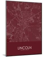 Lincoln, United Kingdom Red Map-null-Mounted Poster