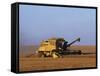 Lincolnshire, Walcot, Combine Harvester Harvesting Wheat, England-John Warburton-lee-Framed Stretched Canvas