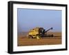 Lincolnshire, Walcot, Combine Harvester Harvesting Wheat, England-John Warburton-lee-Framed Photographic Print