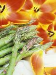 Heralds of Spring: Green Asparagus and Tulips-Linda Burgess-Photographic Print