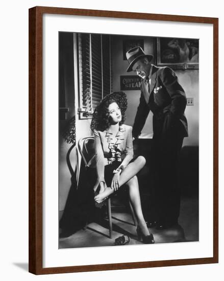 Linda Darnell, Charles Bickford, Fallen Angel, 1945-null-Framed Photographic Print