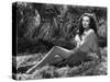 Linda Darnell dans les annees 40 in the 40's (b/w photo)-null-Stretched Canvas