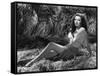 Linda Darnell dans les annees 40 in the 40's (b/w photo)-null-Framed Stretched Canvas