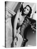 Linda Darnell dans les annees 40 in the 40's (b/w photo)-null-Stretched Canvas