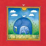 Elephants-Linda Edwards-Framed Art Print