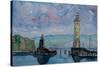 Lindau Lake Constance Harbour Entrance with Lion-Markus Bleichner-Stretched Canvas