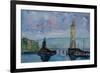 Lindau Lake Constance Harbour Entrance with Lion-Markus Bleichner-Framed Premium Giclee Print