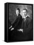 Lindbergh and Father-null-Framed Stretched Canvas