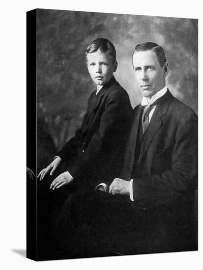 Lindbergh and Father-null-Stretched Canvas