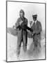 Lindbergh and Wright with Wrecked Plane Photograph - St. Louis, MO-Lantern Press-Mounted Art Print