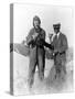 Lindbergh and Wright with Wrecked Plane Photograph - St. Louis, MO-Lantern Press-Stretched Canvas