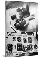Lindbergh in Plane-null-Mounted Photographic Print