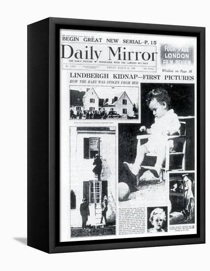 Lindbergh Kidnap, First Pictures. How the Baby was Stolen from Bed-null-Framed Stretched Canvas