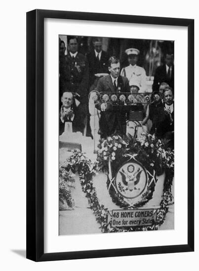 Lindbergh, Speaks to Usa-null-Framed Photographic Print