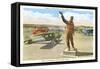 Lindbergh Statue, Ryan's Flight School, San Diego, California-null-Framed Stretched Canvas