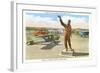 Lindbergh Statue, Ryan's Flight School, San Diego, California-null-Framed Art Print