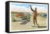 Lindbergh Statue, Ryan's Flight School, San Diego, California-null-Framed Stretched Canvas