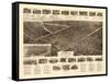 Lindenhurst, New York - Panoramic Map-Lantern Press-Framed Stretched Canvas