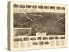 Lindenhurst, New York - Panoramic Map-Lantern Press-Stretched Canvas
