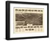 Lindenhurst, New York - Panoramic Map-Lantern Press-Framed Premium Giclee Print