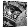 Linderman Box Baler Crushing Scrap, Rotherham, South Yorkshire, 1963-Michael Walters-Stretched Canvas