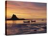 Lindisfarne at Sunrise, Holy Island, Northumberland, England, United Kingdom, Europe-Wogan David-Stretched Canvas