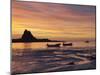 Lindisfarne at Sunrise, Holy Island, Northumberland, England, United Kingdom, Europe-Wogan David-Mounted Photographic Print