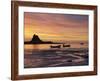 Lindisfarne at Sunrise, Holy Island, Northumberland, England, United Kingdom, Europe-Wogan David-Framed Photographic Print