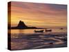 Lindisfarne at Sunrise, Holy Island, Northumberland, England, United Kingdom, Europe-Wogan David-Stretched Canvas