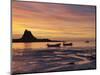 Lindisfarne at Sunrise, Holy Island, Northumberland, England, United Kingdom, Europe-Wogan David-Mounted Photographic Print
