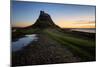 Lindisfarne Castle at dawn, Northumberland, England, United Kingdom, Europe-Karen Deakin-Mounted Photographic Print