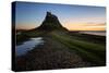 Lindisfarne Castle at dawn, Northumberland, England, United Kingdom, Europe-Karen Deakin-Stretched Canvas