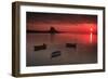 Lindisfarne Castle at Sunrise over Harbour-null-Framed Photographic Print