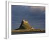 Lindisfarne Castle Bathed in Afternoon Sunlight Against a Stormy Sky, Holy Island, England, UK-Lee Frost-Framed Photographic Print