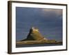 Lindisfarne Castle Bathed in Afternoon Sunlight Against a Stormy Sky, Holy Island, England, UK-Lee Frost-Framed Photographic Print